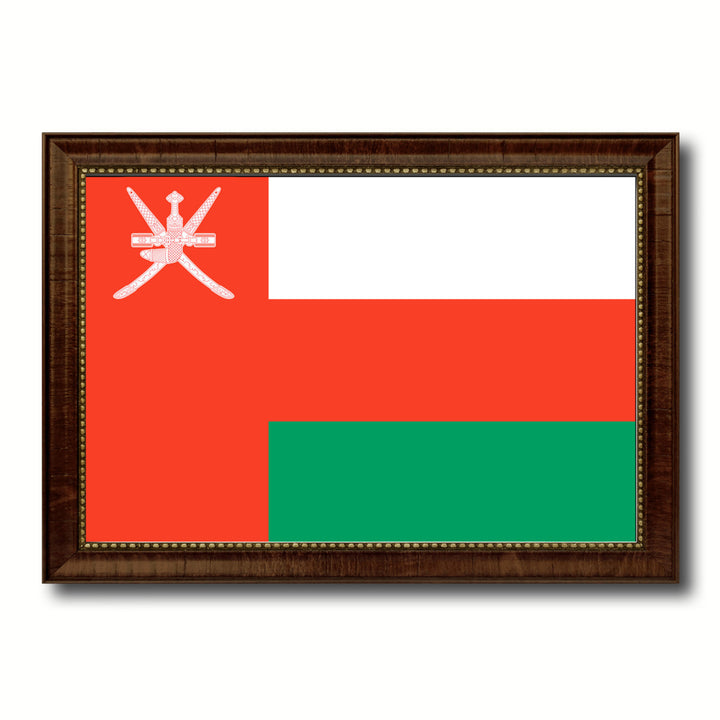 Oman Country Flag Canvas Print with Picture Frame  Gifts Wall Image 1