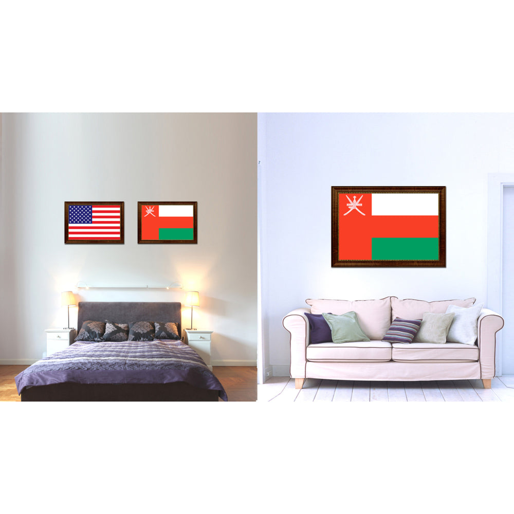 Oman Country Flag Canvas Print with Picture Frame  Gifts Wall Image 2