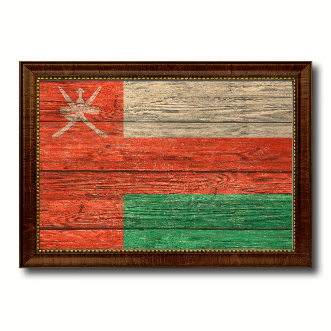 Oman Country Flag Texture Canvas Print with Custom Frame  Gift Ideas Wall Decoration Image 1