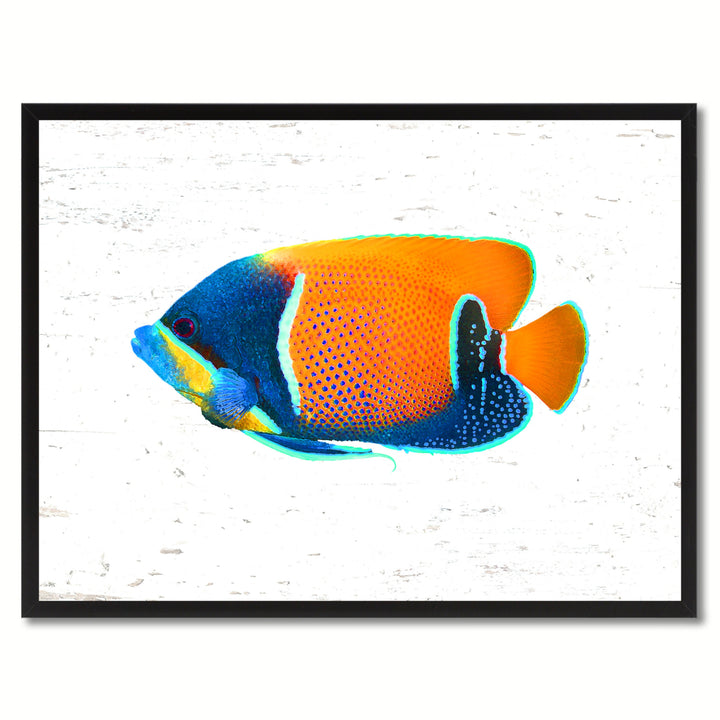 Orange Tropical Fish Painting Reproduction Gifts  Wall Art Canvas Prints Picture Frame Image 1