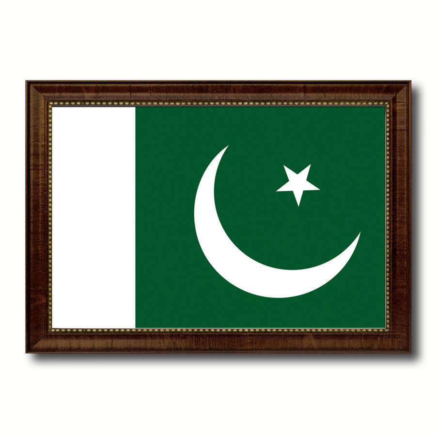 Pakistan Country Flag Canvas Print with Picture Frame  Gifts Wall Image 1