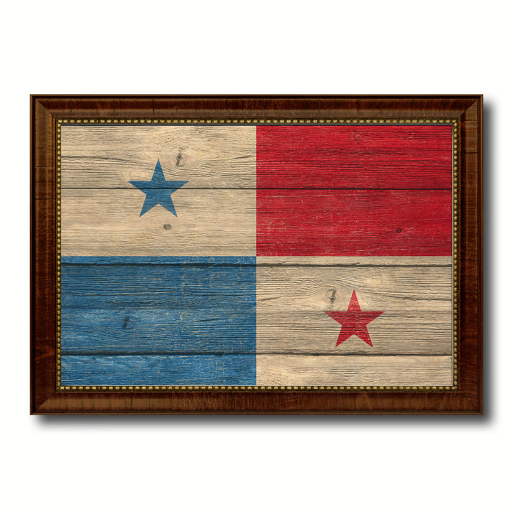 Panama Country Flag Texture Canvas Print with Custom Frame  Gift Ideas Wall Decoration Image 1