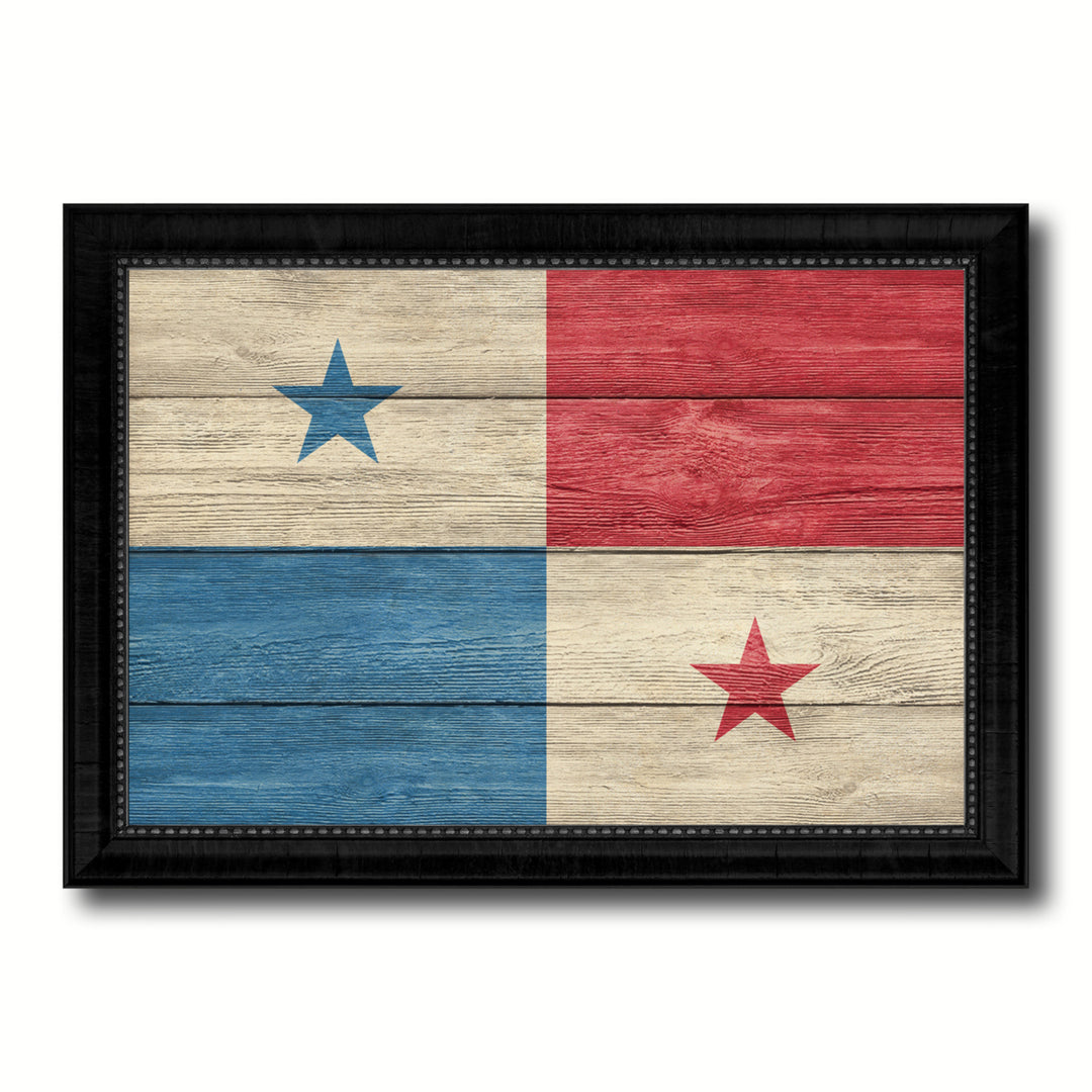 Panama Country Flag Texture Canvas Print with Picture Frame Home Dcor Wall Art Gift Ideas Image 1