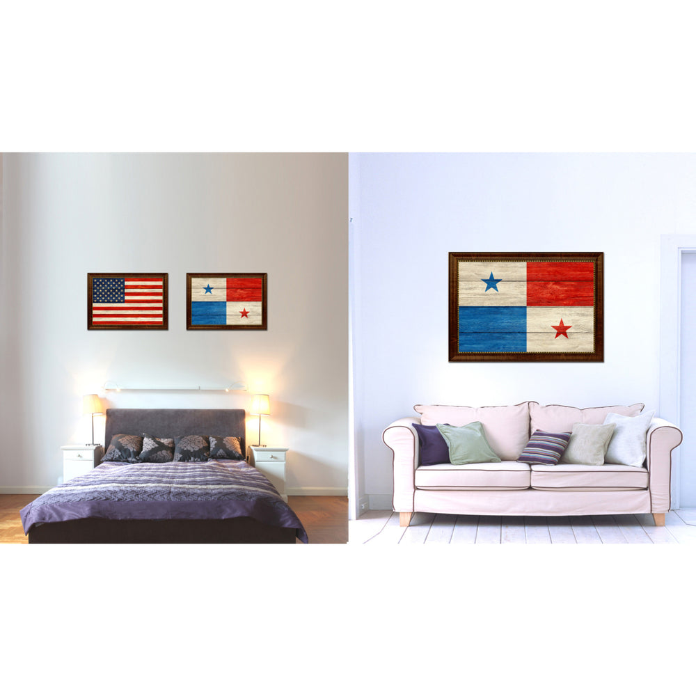 Panama Country Flag Texture Canvas Print with Custom Frame  Gift Ideas Wall Decoration Image 2