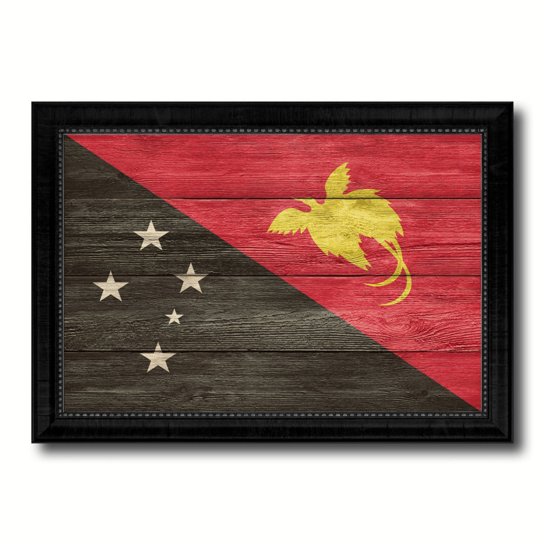 Papua  Guinea Country Flag Texture Canvas Print with Picture Frame Home Dcor Wall Art Gift Ideas Image 1