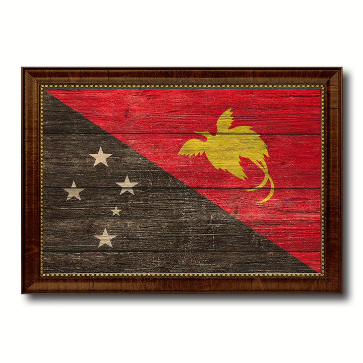 Papua  Guinea Country Flag Texture Canvas Print with Custom Frame  Gift Ideas Wall Decoration Image 1