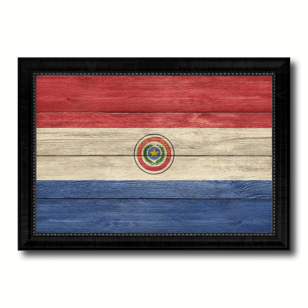 Paraguay Country Flag Texture Canvas Print with Picture Frame Home Dcor Wall Art Gift Ideas Image 1