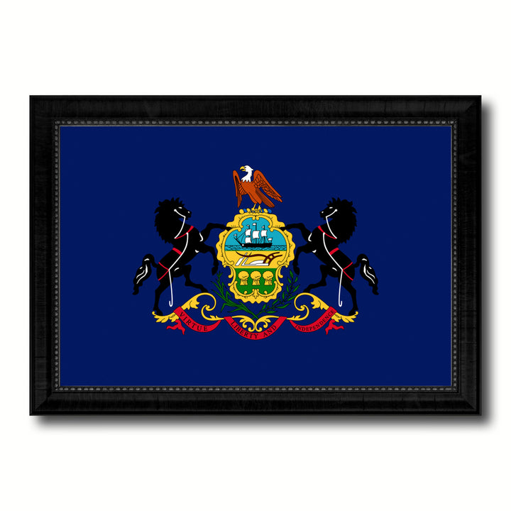 Pennsylvania State Flag Canvas Print with Picture Frame Gift Ideas Home Dcor Wall Art Decoration Image 1