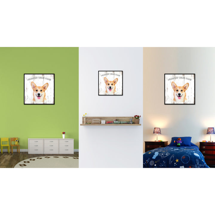 Pembroke Welsh Corgi Dog Canvas Print with Picture Frame Gift  Wall Art Decoration Image 2
