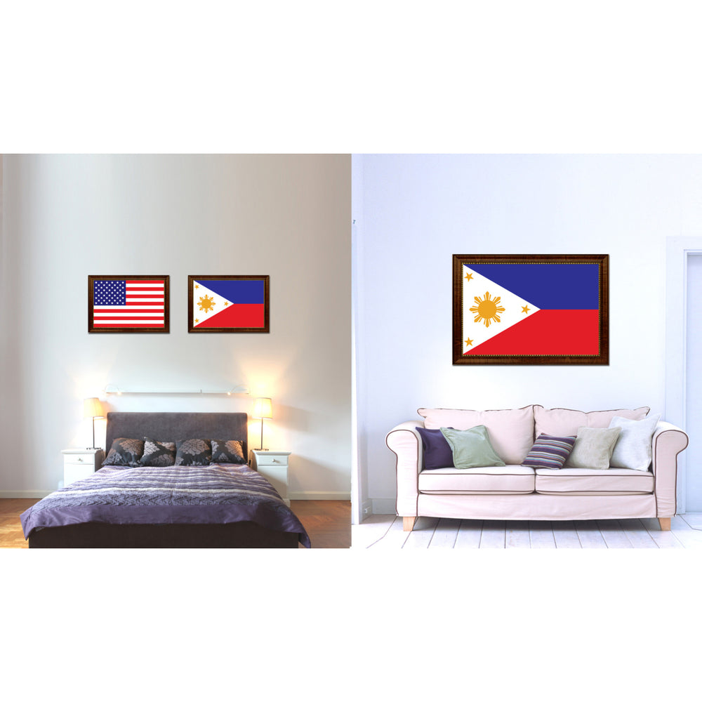 Philippines Country Flag Canvas Print with Picture Frame  Gifts Wall Image 2