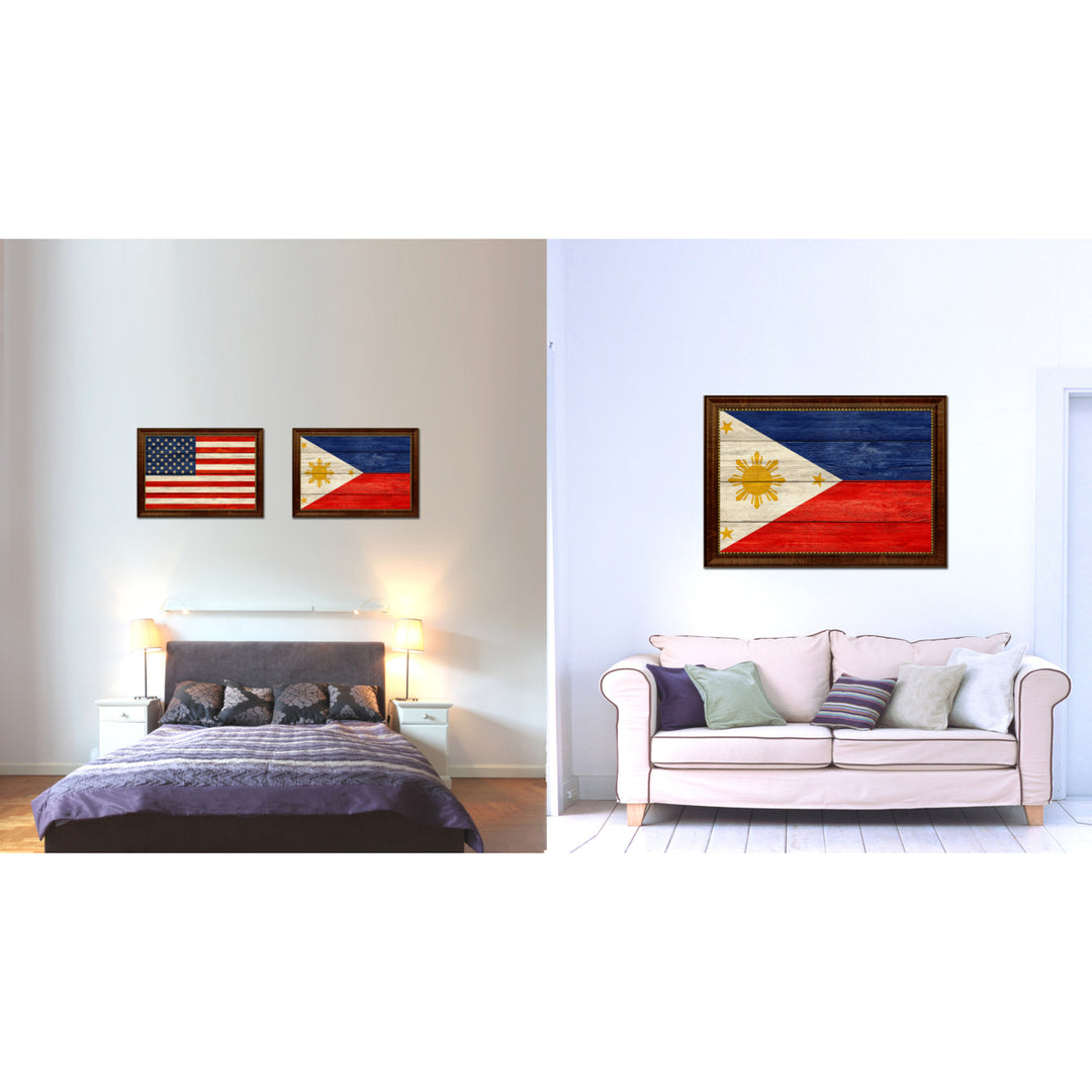 Philippines Country Flag Texture Canvas Print with Custom Frame  Gift Ideas Wall Decoration Image 2