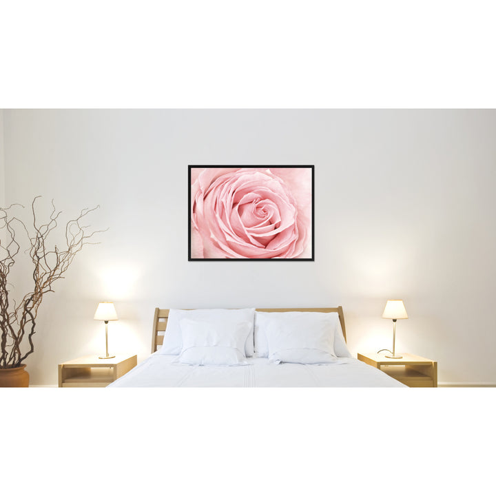 Pink Rose Flower Framed Canvas Print Home Dcor Wall Art Image 2