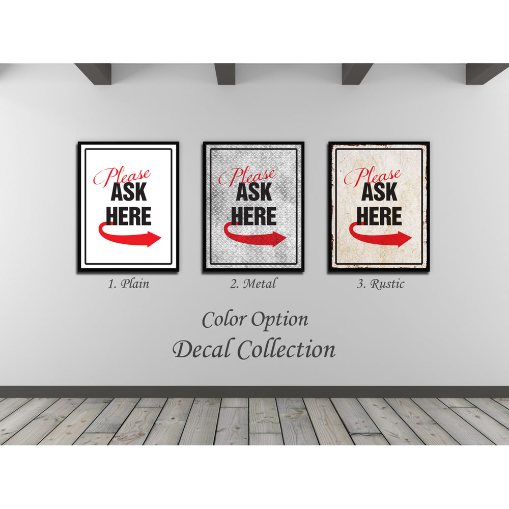 Please Ask Here Business Sign Gift Ideas Wall Art Home D?cor Gift Ideas Canvas Pint Image 2