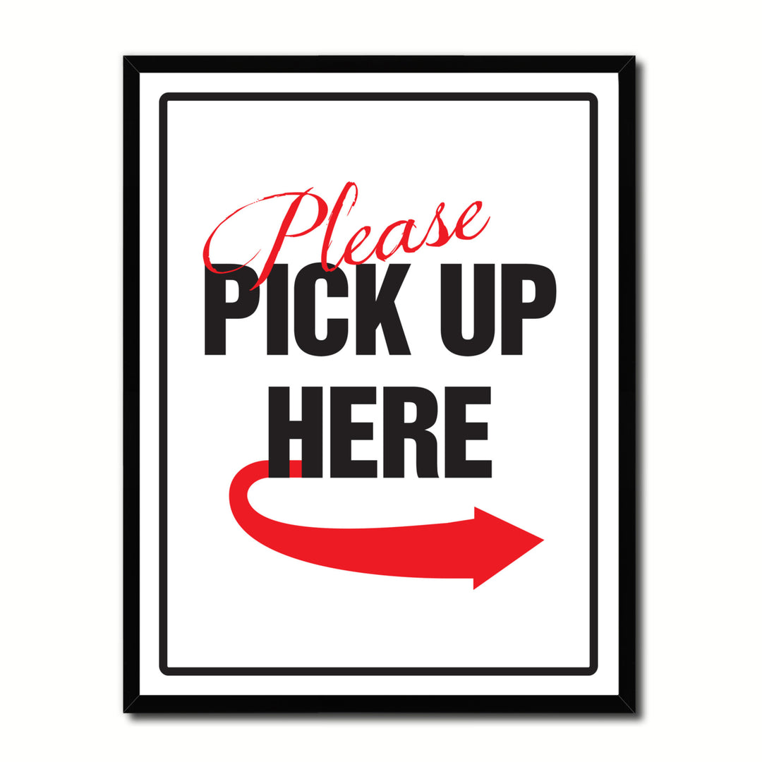 Please Pick Up Here Business Sign Gift Ideas Wall Art Home D?cor Gift Ideas Canvas Pint Image 1