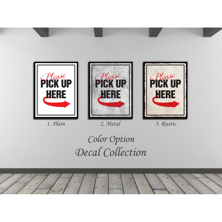 Please Pick Up Here Business Sign Gift Ideas Wall Art Home D?cor Gift Ideas Canvas Pint Image 2