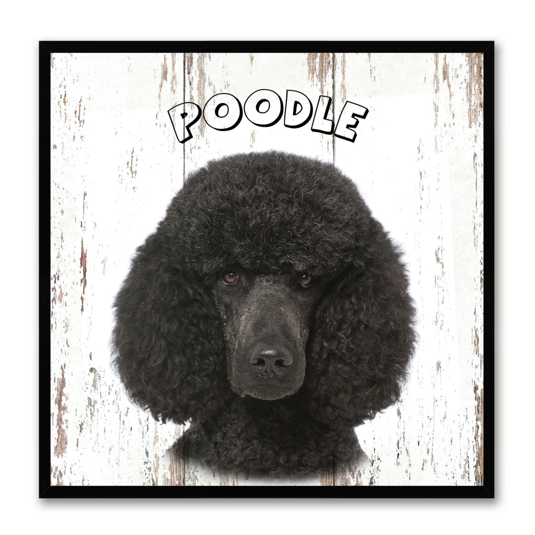 Poodle Dog Canvas Print with Picture Frame Gift  Wall Art Decoration Image 1