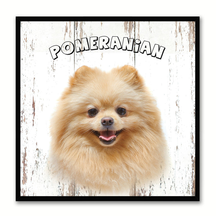 Pomeranian Dog Canvas Print with Picture Frame Gift  Wall Art Decoration Image 1