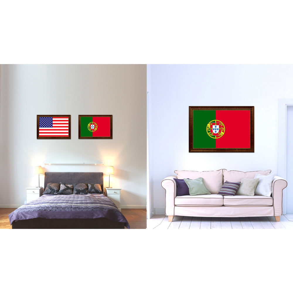 Portugal Country Flag Canvas Print with Picture Frame  Gifts Wall Image 2