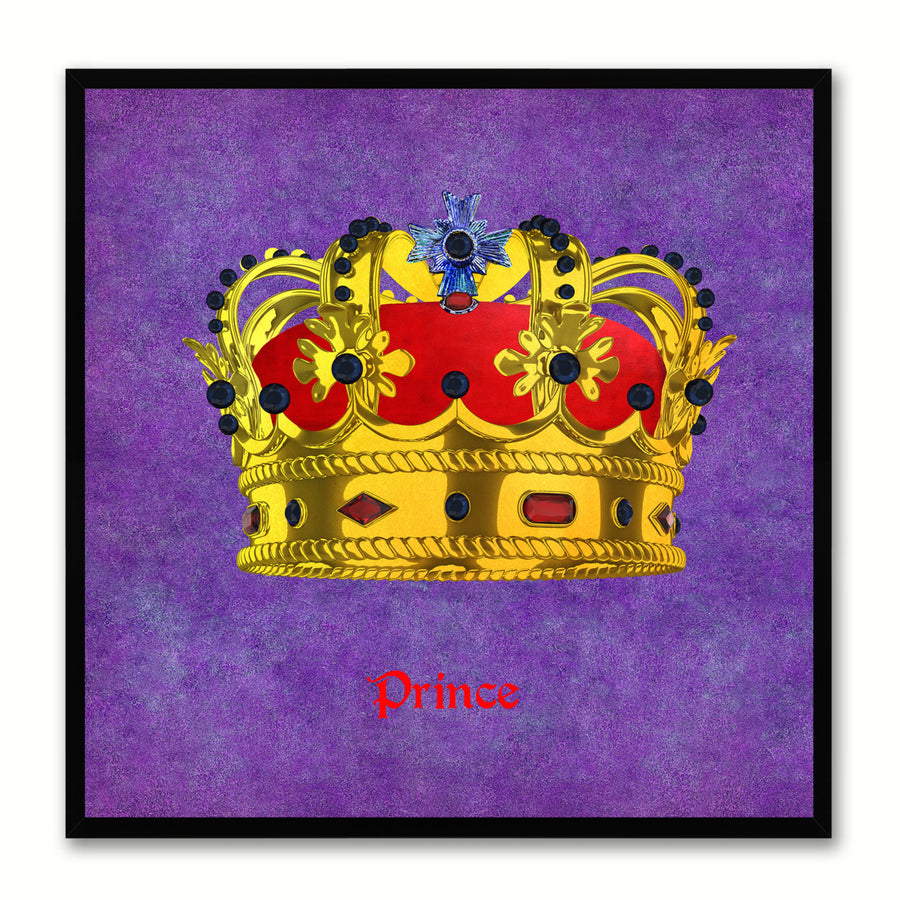 Prince Purple Canvas Print Black Frame Kids Bedroom Wall Home Dcor Image 1