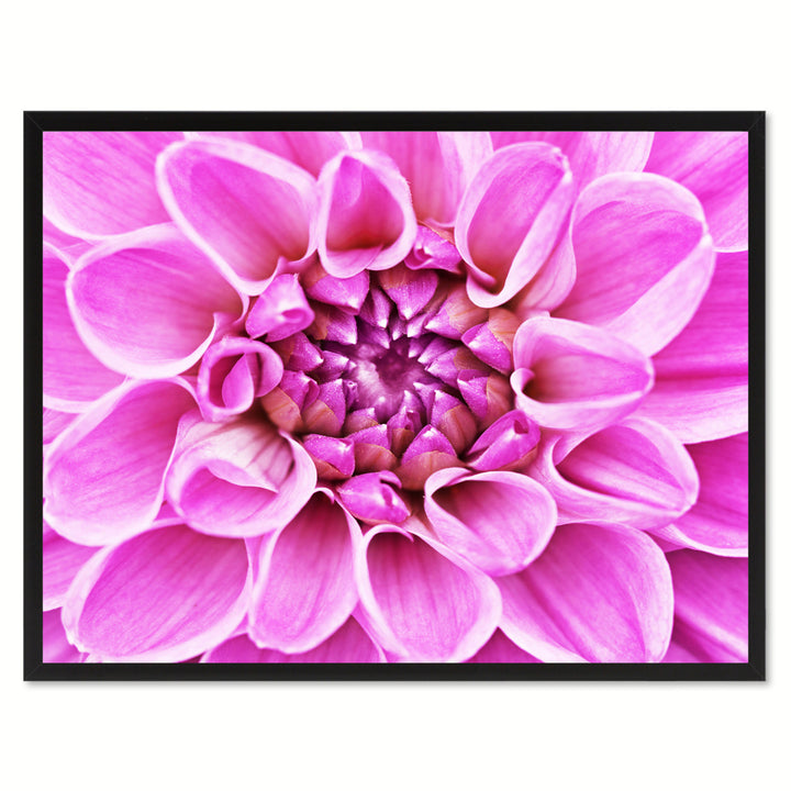Purple Chrysanthemum Flower Framed Canvas Print Home Dcor Wall Art Image 1