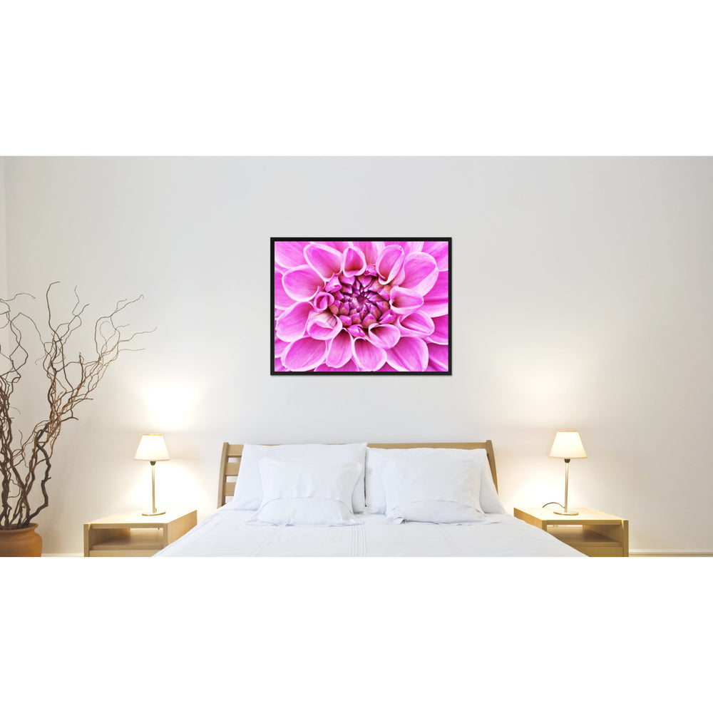 Purple Chrysanthemum Flower Framed Canvas Print Home Dcor Wall Art Image 2
