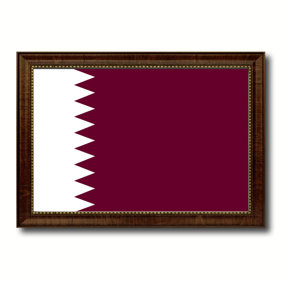 Qatar Country Flag Canvas Print with Picture Frame  Gifts Wall Image 1