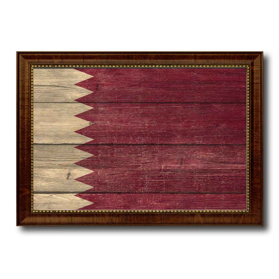 Qatar Country Flag Texture Canvas Print with Custom Frame  Gift Ideas Wall Decoration Image 1