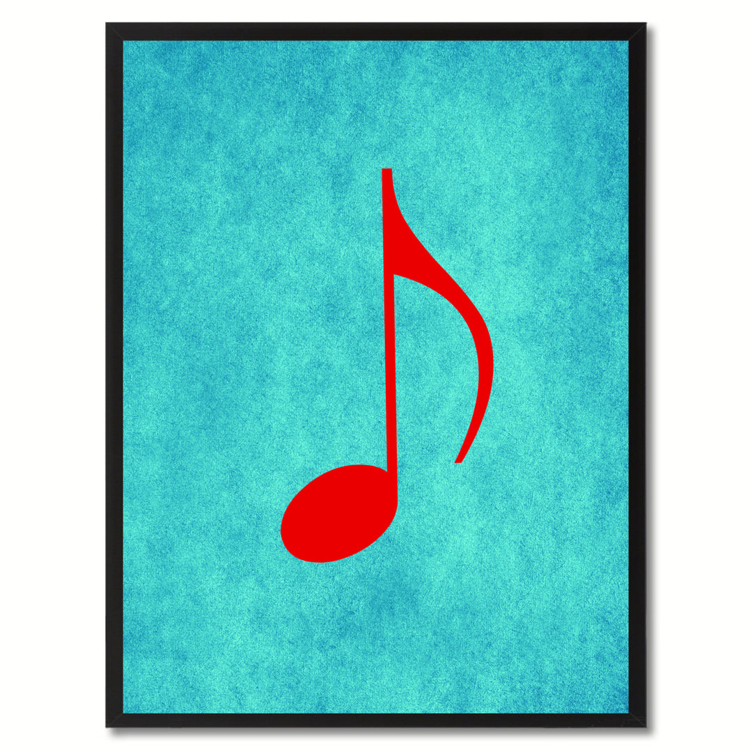 Quaver Music Aqua Canvas Print Pictures Frame Office Home Dcor Wall Art Gifts Image 1