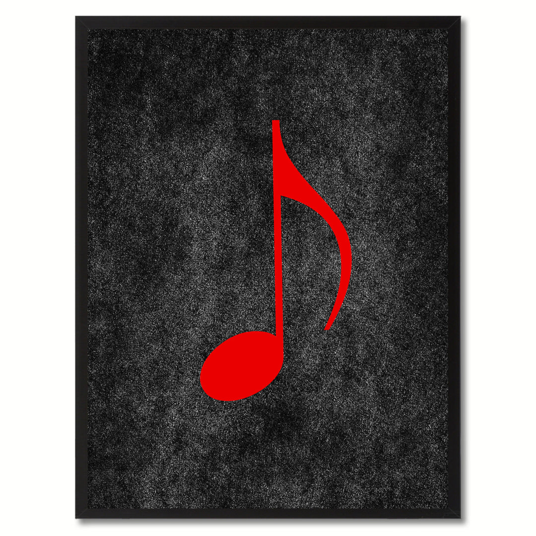 Quaver Music Black Canvas Print Pictures Frame Office Home Dcor Wall Art Gifts Image 1