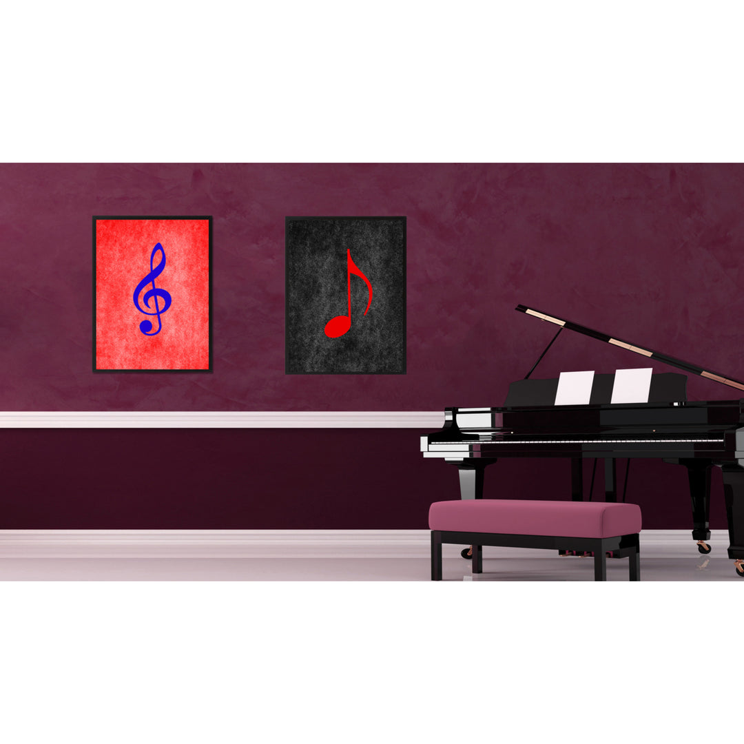 Quaver Music Black Canvas Print Pictures Frame Office Home Dcor Wall Art Gifts Image 2