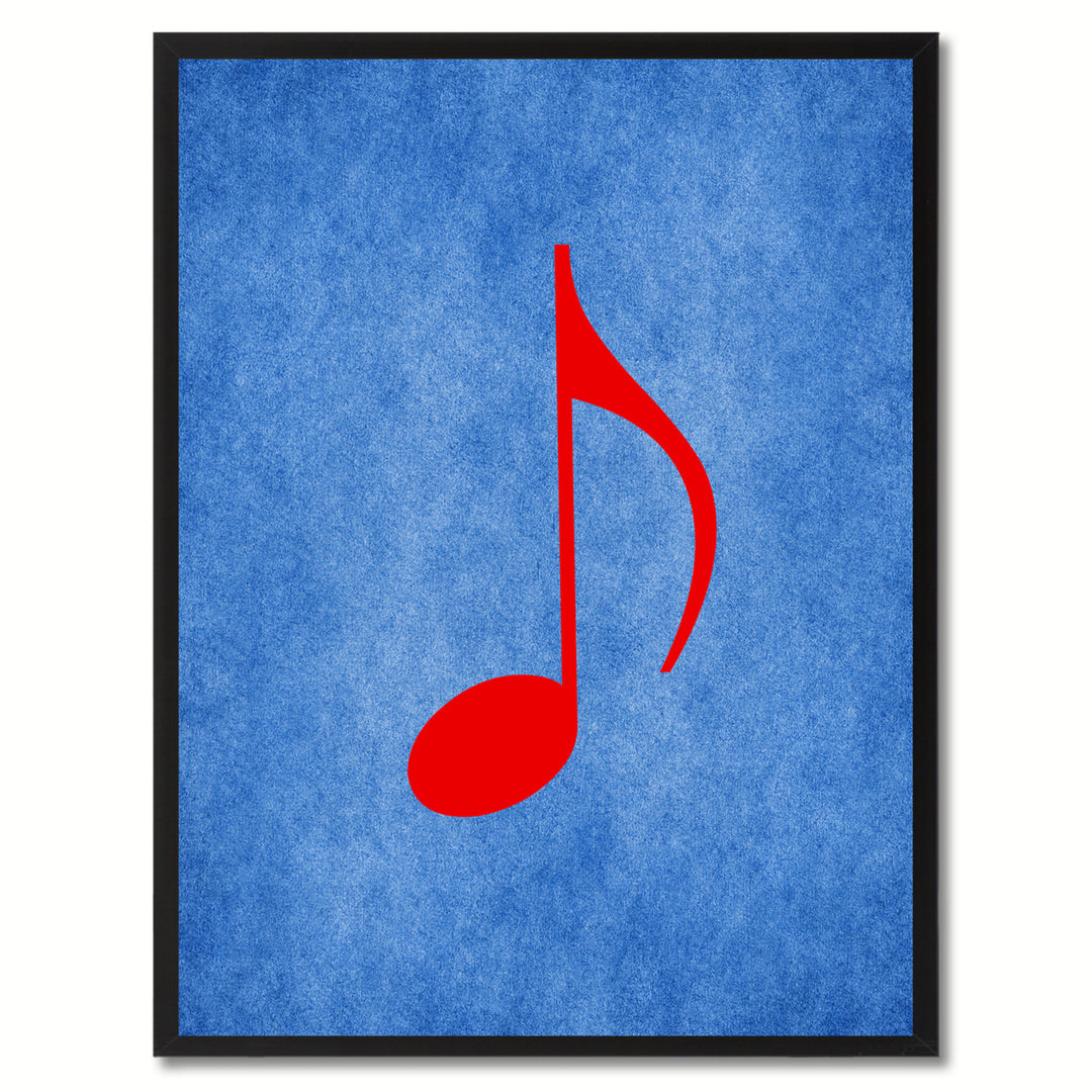 Quaver Music Blue Canvas Print Pictures Frame Office Home Dcor Wall Art Gifts Image 1