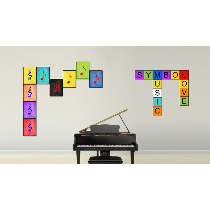 Quaver Music Blue Canvas Print Pictures Frame Office Home Dcor Wall Art Gifts Image 3