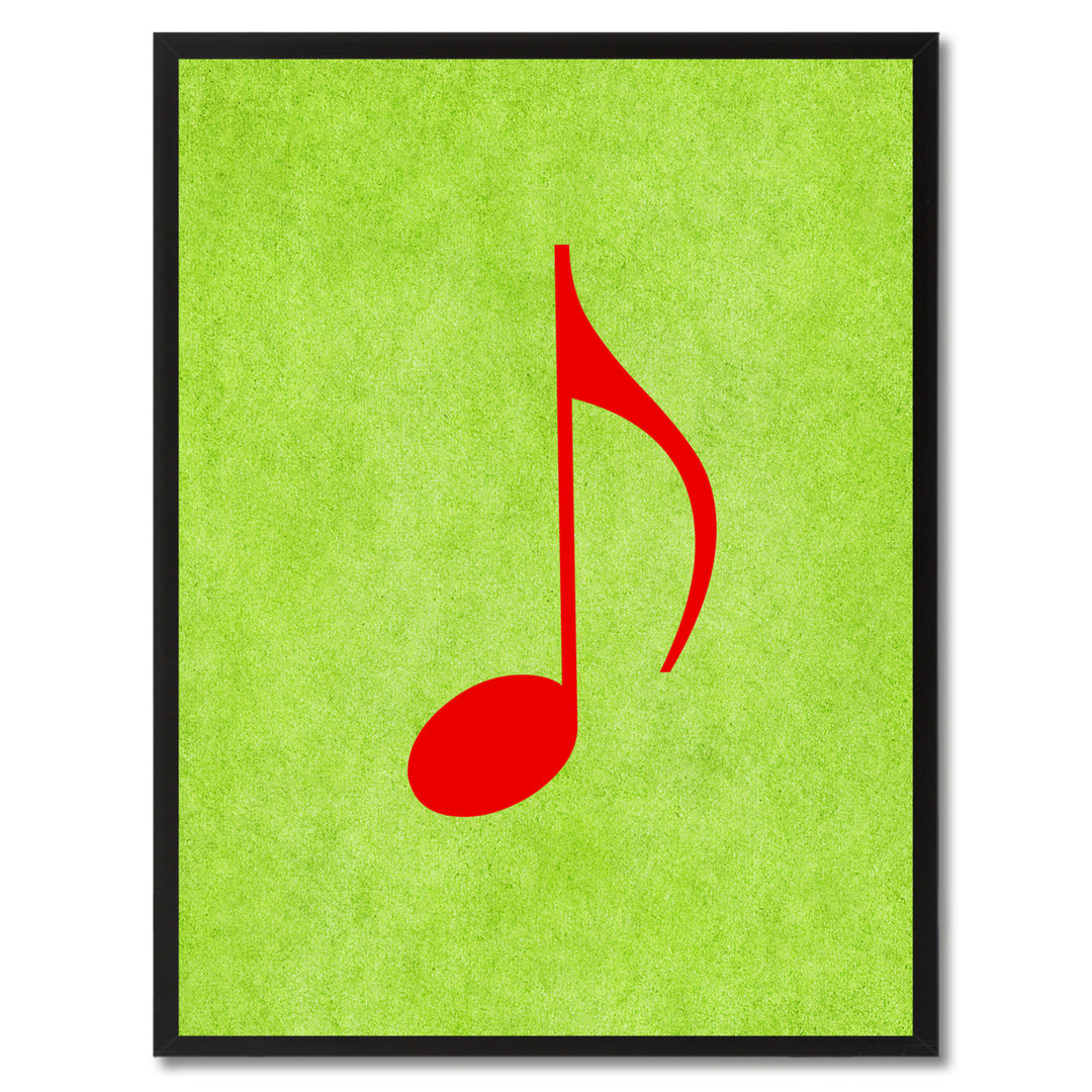 Quaver Music Green Canvas Print Pictures Frame Office Home Dcor Wall Art Gifts Image 1