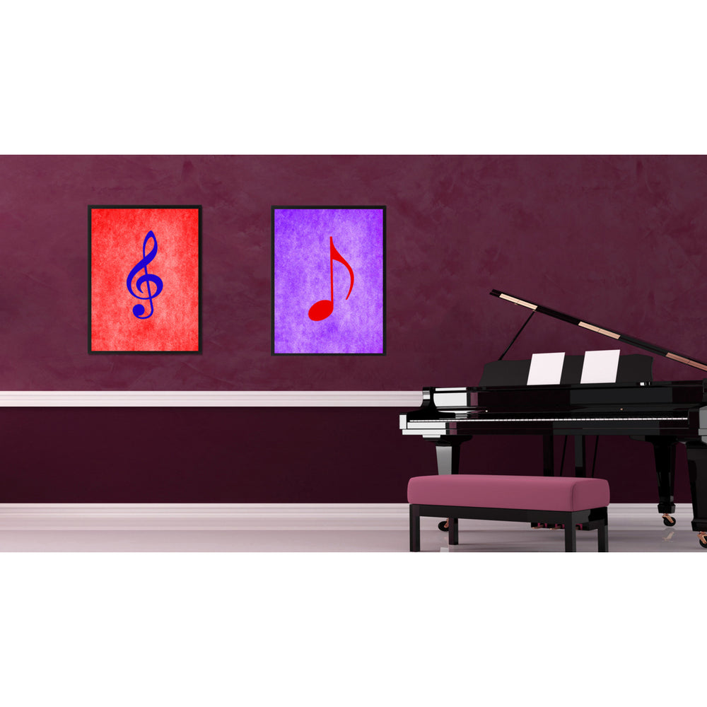 Quaver Music Purple Canvas Print Pictures Frame Office Home Dcor Wall Art Gifts Image 2