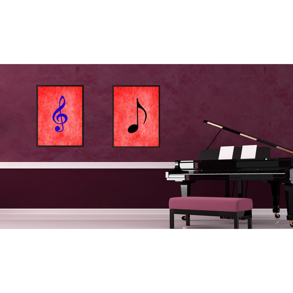 Quaver Music Red Canvas Print Pictures Frame Office Home Dcor Wall Art Gifts Image 2