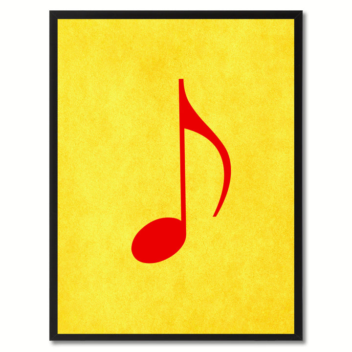 Quaver Music Yellow Canvas Print Pictures Frame Office Home Dcor Wall Art Gifts Image 1
