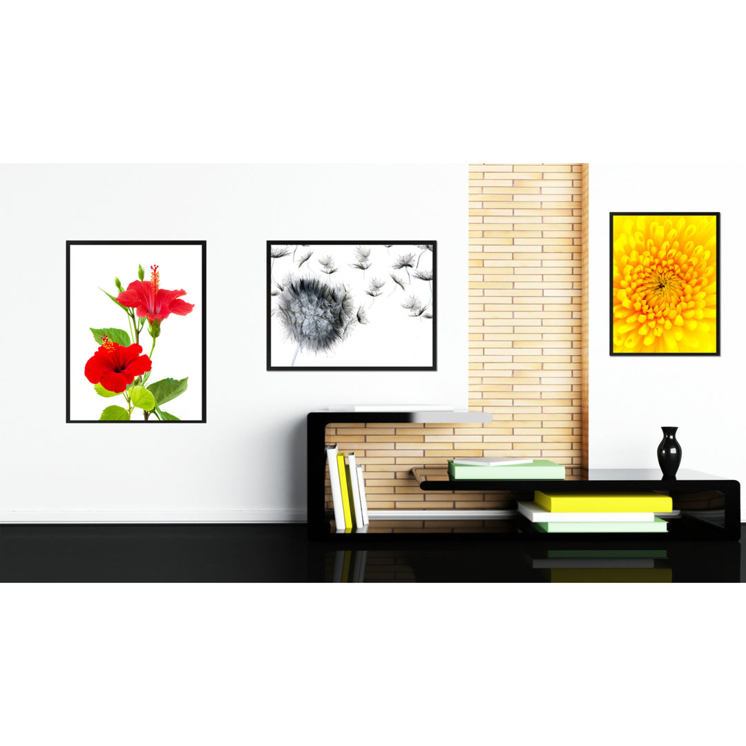 Red Hibiscus Flower Framed Canvas Print  Wall Art Image 3