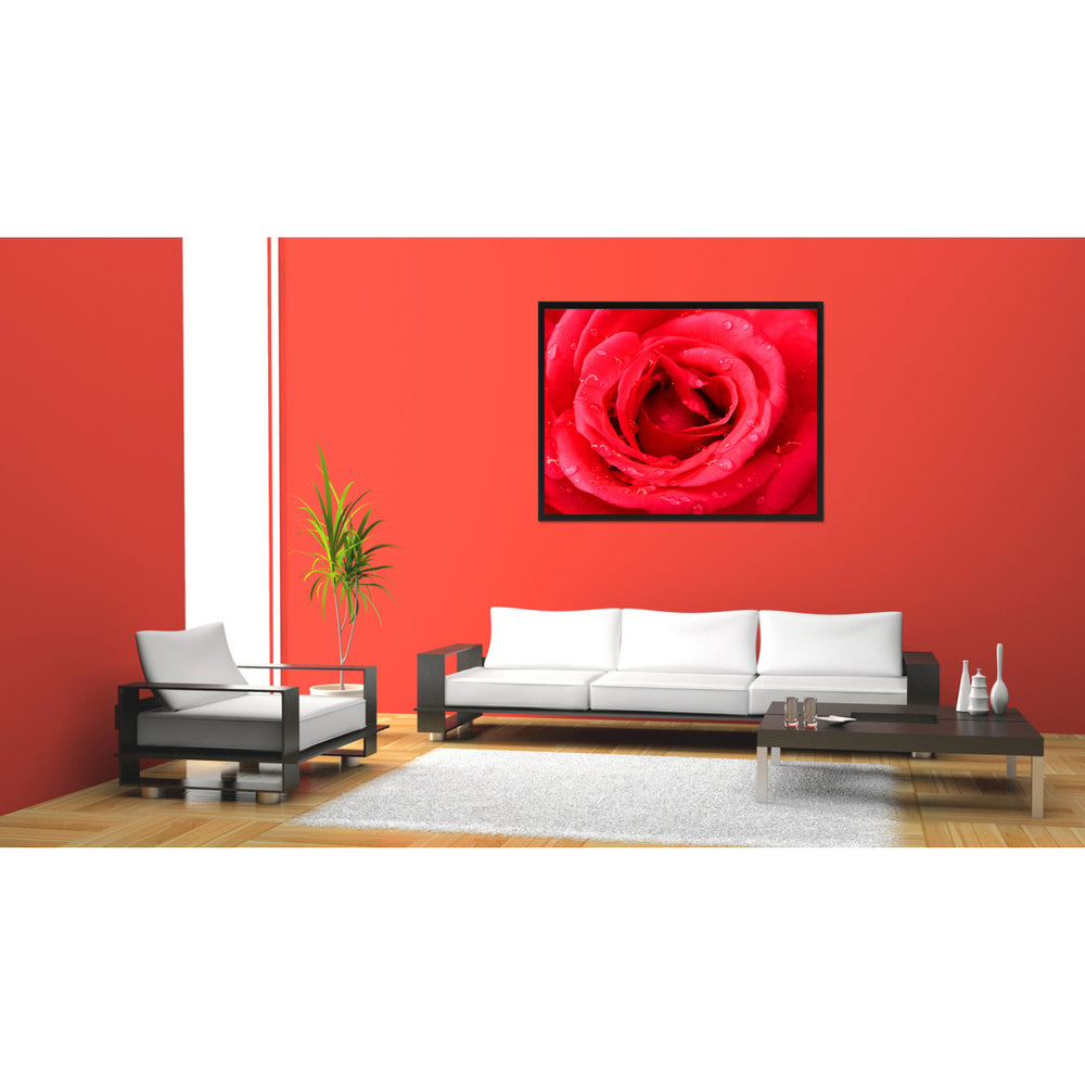 Red Rose Flower Framed Canvas Print  Wall Art Image 2