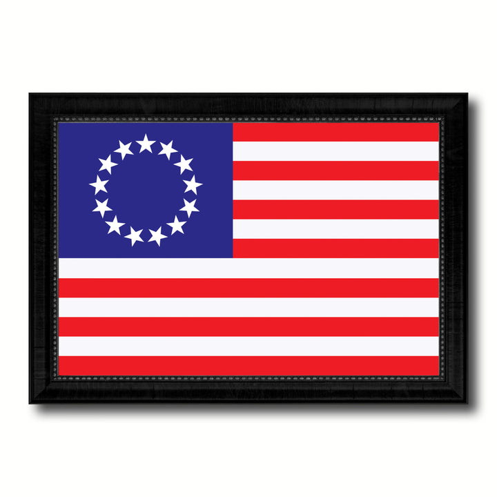 Revolutionary War 13 Colonies Military Flag Canvas Print with Picture Frame Gifts  Wall Art Image 1