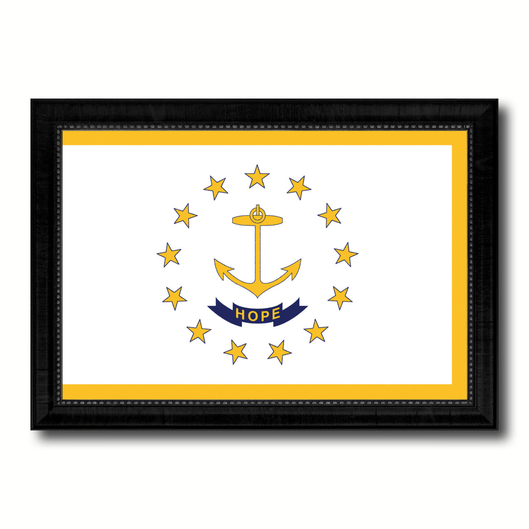 Rhode Island State Flag Canvas Print with Picture Frame Gift Ideas  Wall Art Decoration Image 1
