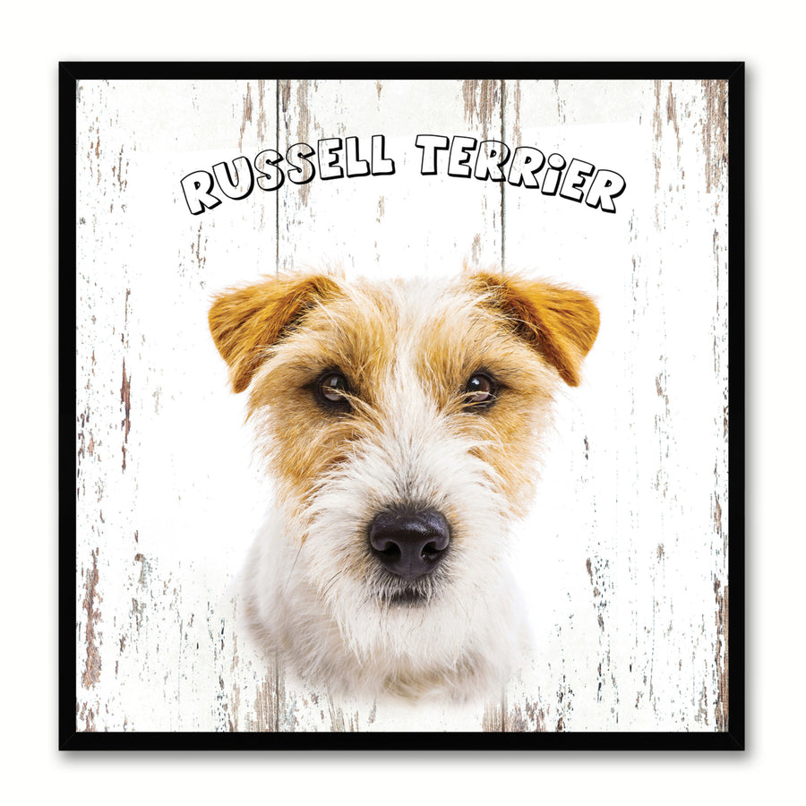 Russell Terrier Dog Canvas Print with Picture Frame Gift  Wall Art Decoration Image 1