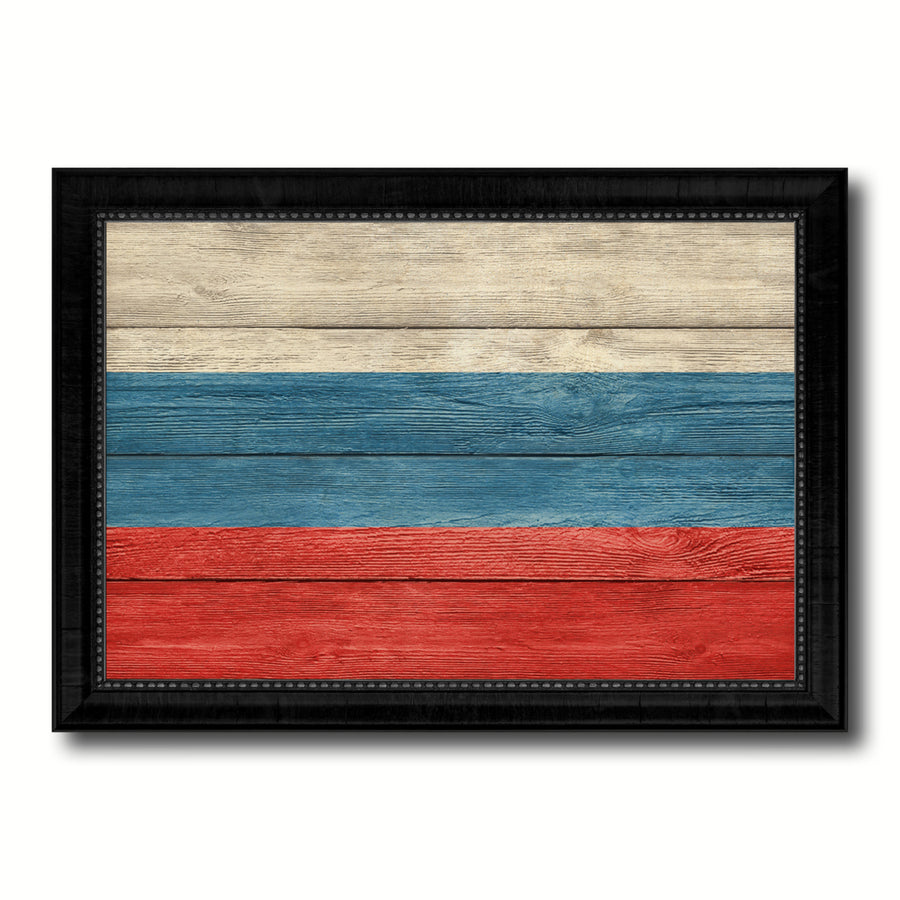 Russian Country Flag Texture Canvas Print with Picture Frame  Wall Art Gift Ideas Image 1