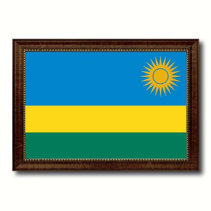 Rwanda Country Flag Canvas Print with Picture Frame  Gifts Wall Image 1