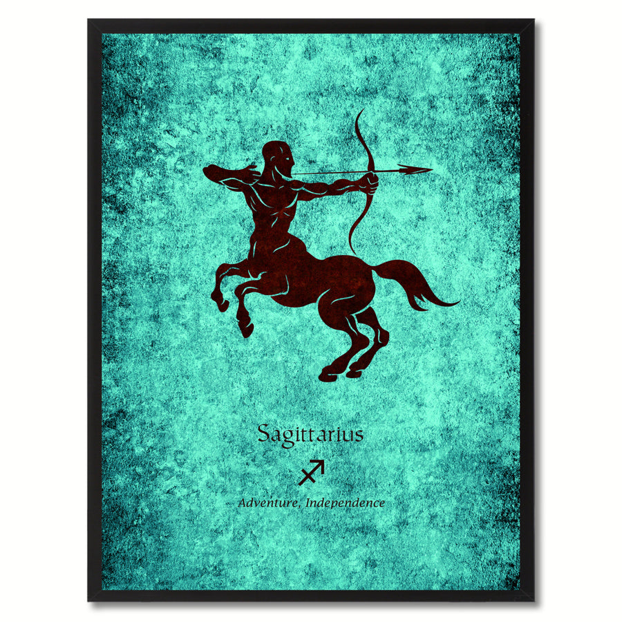 Sagittarius Horoscope Astrology Canvas Print with Picture Frame  Wall Art Gift Image 1