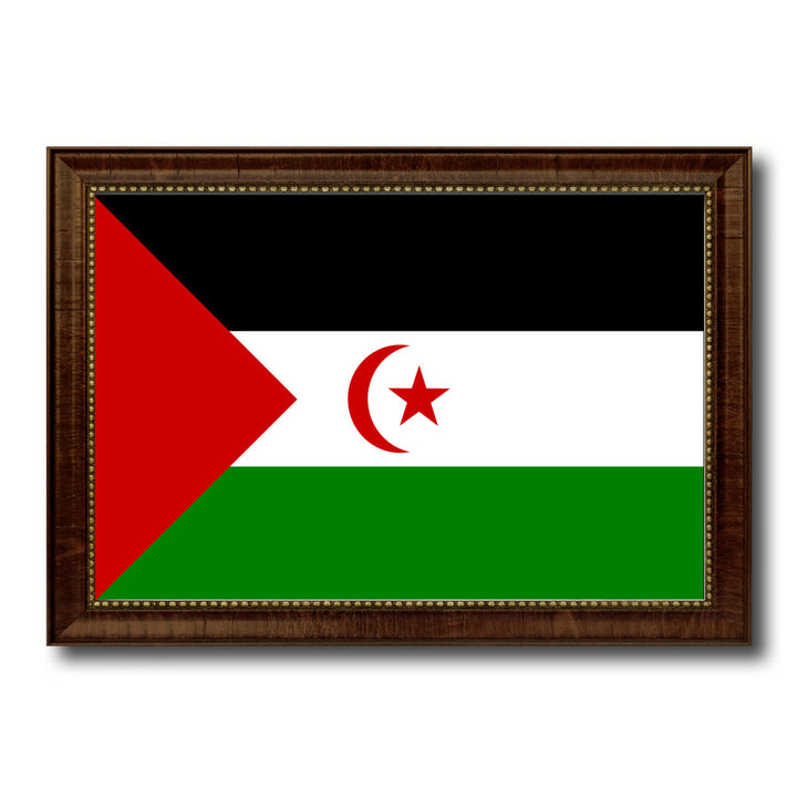 Sahrawi Arab Democratic Republic Country Flag Canvas Print with Picture Frame  Gifts Wall Image 1
