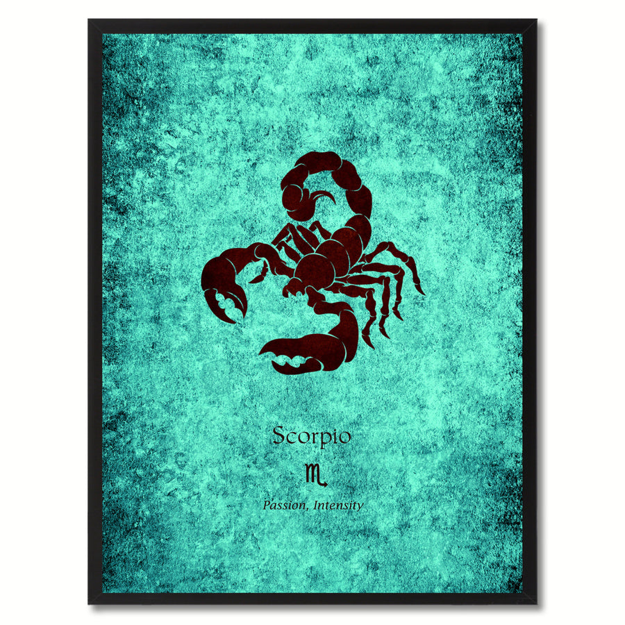 Scorpio Horoscope Astrology Canvas Print with Picture Frame  Wall Art Gift Image 1