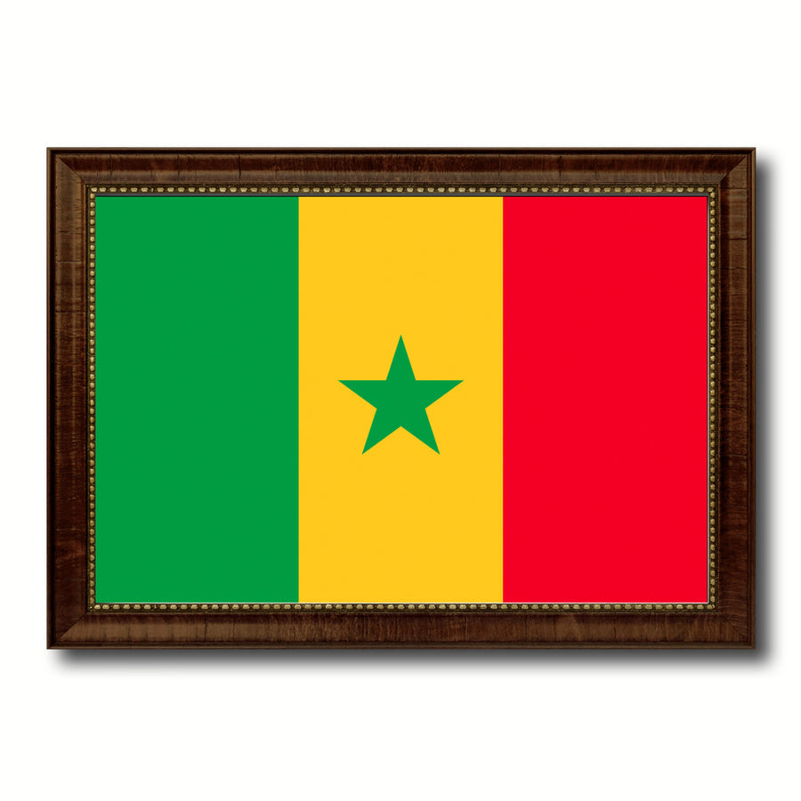 Senegal Country Flag Canvas Print with Picture Frame  Gifts Wall Image 1