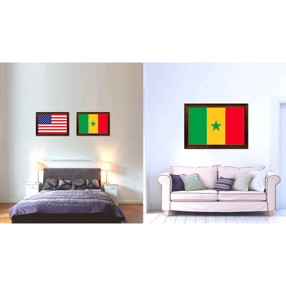 Senegal Country Flag Canvas Print with Picture Frame  Gifts Wall Image 2