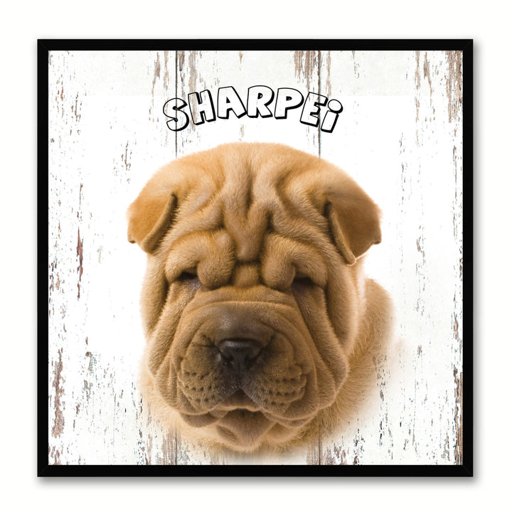 Sharpei Dog Canvas Print with Picture Frame Gift  Wall Art Decoration Image 1