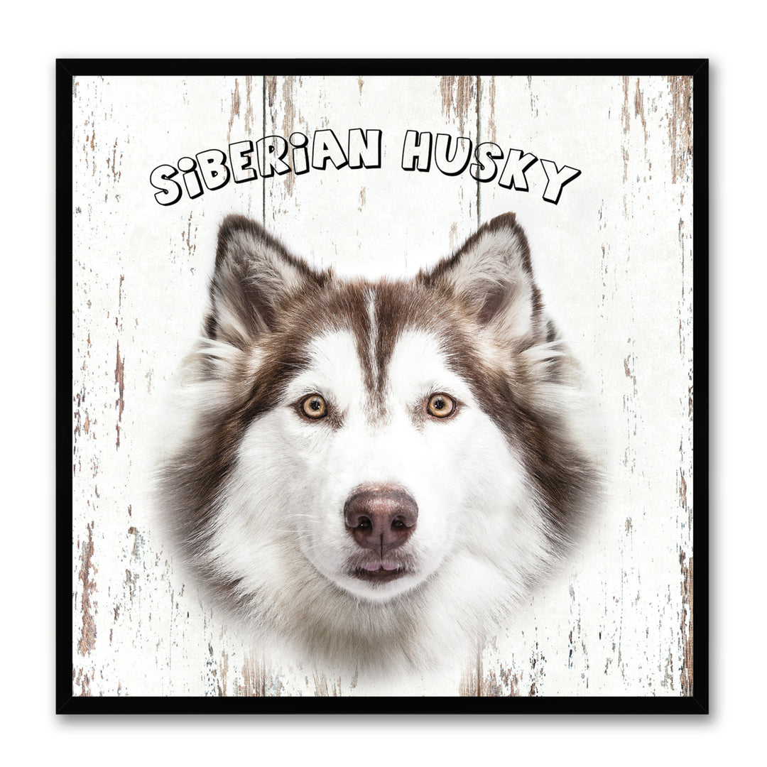 Siberian Husky Dog Canvas Print with Picture Frame Gift  Wall Art Decoration Image 1